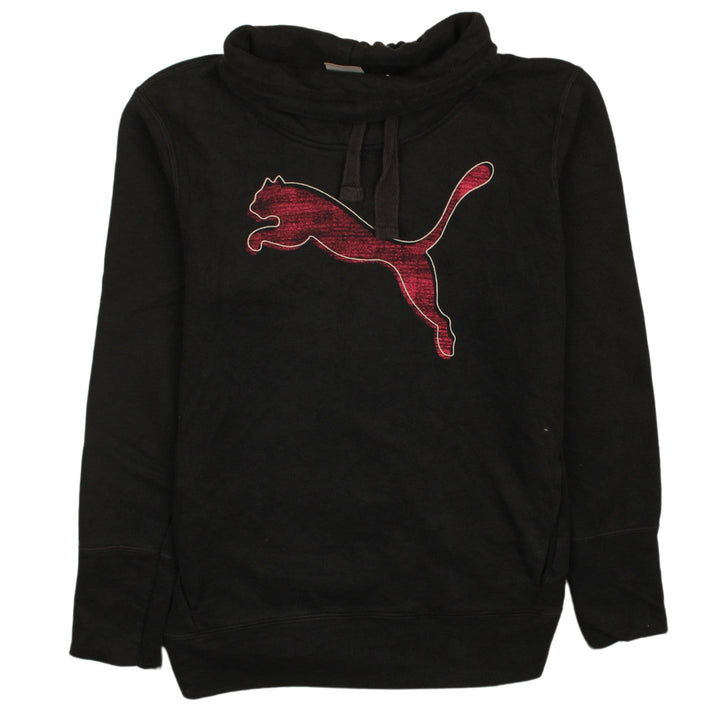 Puma Womens Black Size 12 Pullover Hoodie Sweatshirt