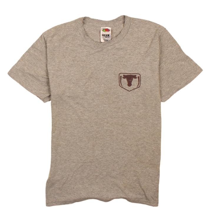 Fruit of the Loom Men's Grey Short Sleeve Graphic T-Shirt Size S