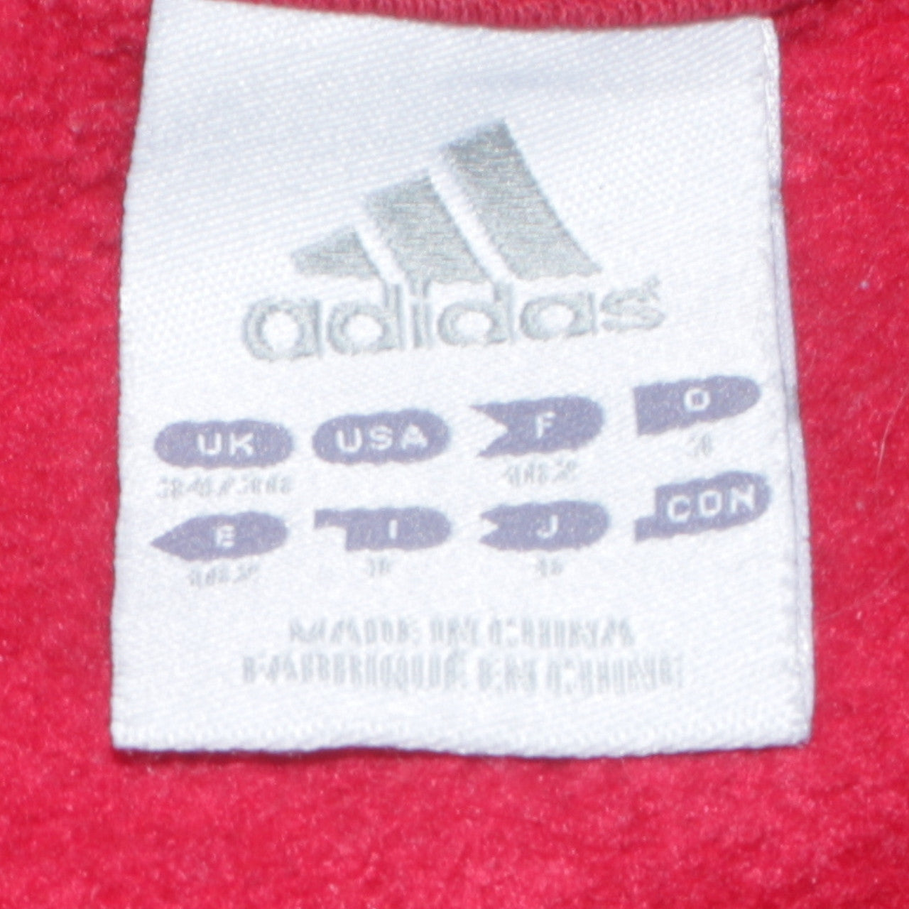 Adidas Mens Red Pullover Sweatshirt M Sports Logo Crew Neck
