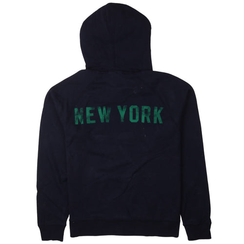 GAP Men's Blue Pullover Hoodie Size S Logo New York Sweatshirt