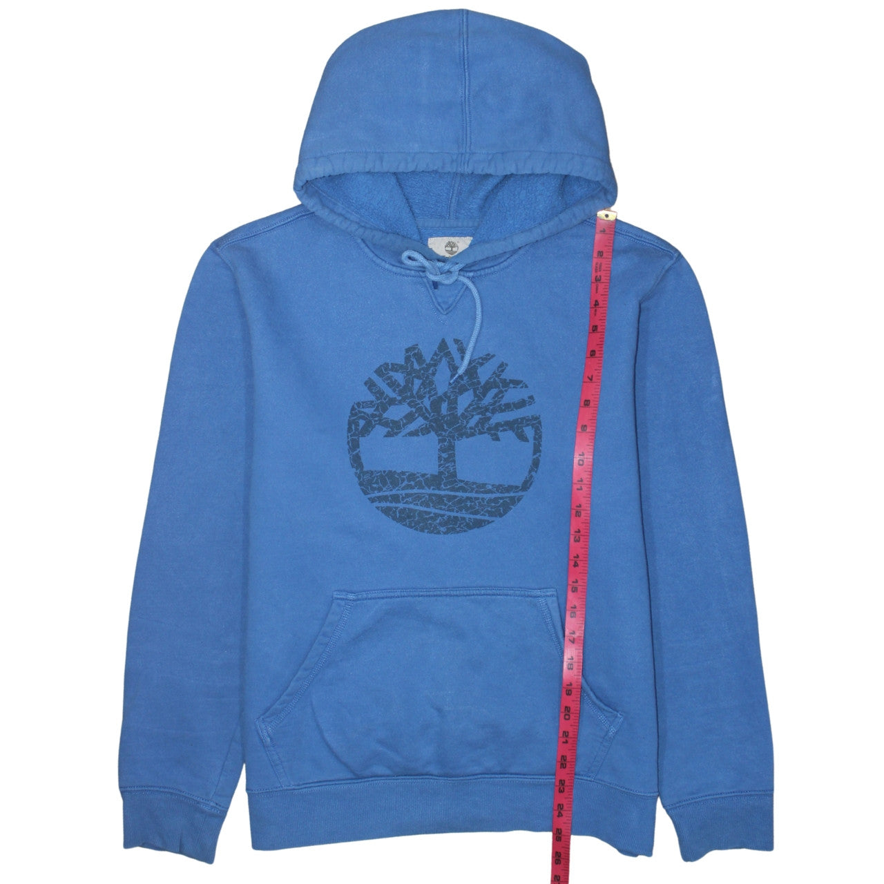 Timberland Men's Blue Pullover Hoodie Regular Fit M Graphic Logo