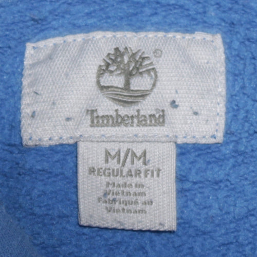 Timberland Men's Blue Pullover Hoodie Regular Fit M Graphic Logo