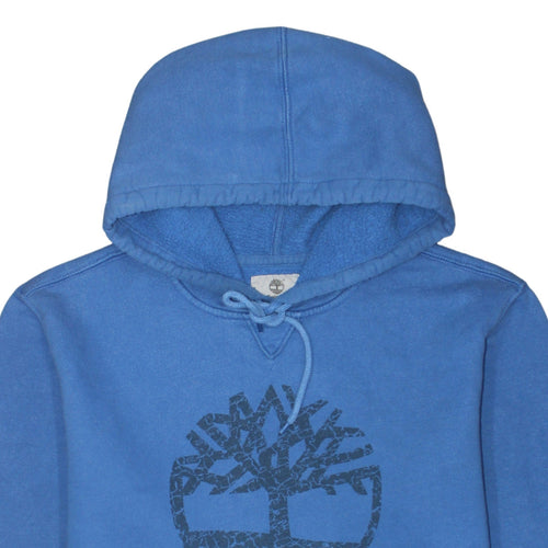 Timberland Men's Blue Pullover Hoodie Regular Fit M Graphic Logo