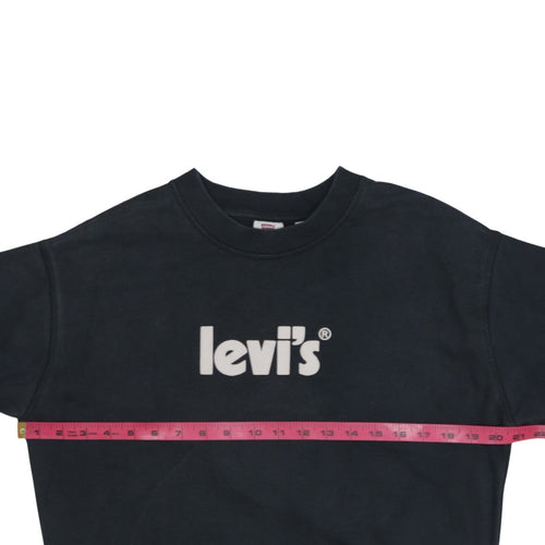 Levi's Mens Black XS Graphic Logo Crew Neck Sweatshirt