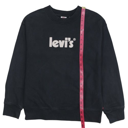 Levi's Mens Black XS Graphic Logo Crew Neck Sweatshirt