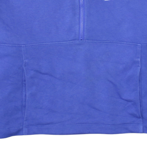 Nike Women Blue Dri-Fit 1/2 Zip Pullover Sweatshirt Size L