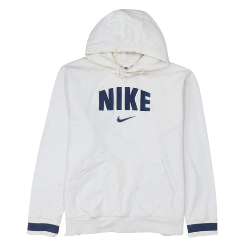 Nike Women's White Pullover Hoodie XL Cotton Logo Print Sportswear