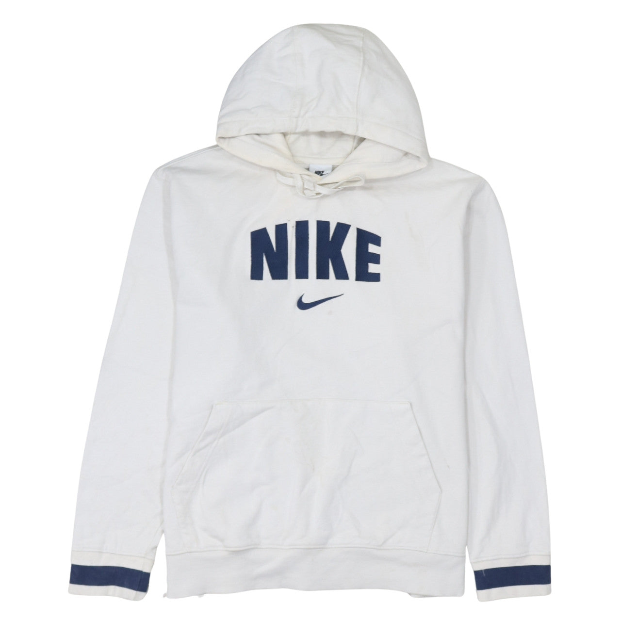 Nike Women's White Pullover Hoodie XL Cotton Logo Print Sportswear