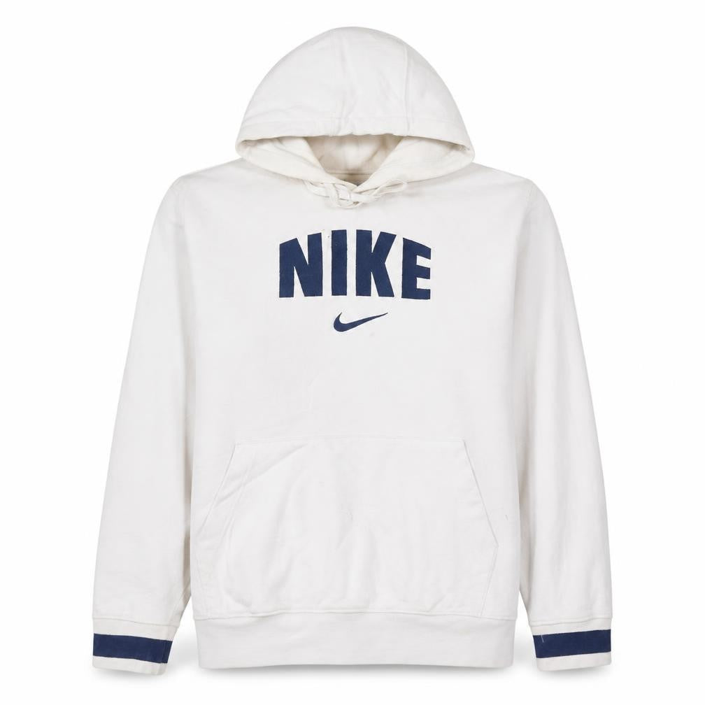 Nike Women's White Pullover Hoodie XL Cotton Logo Print Sportswear