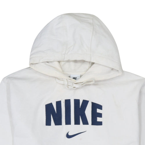 Nike Women's White Pullover Hoodie XL Cotton Logo Print Sportswear