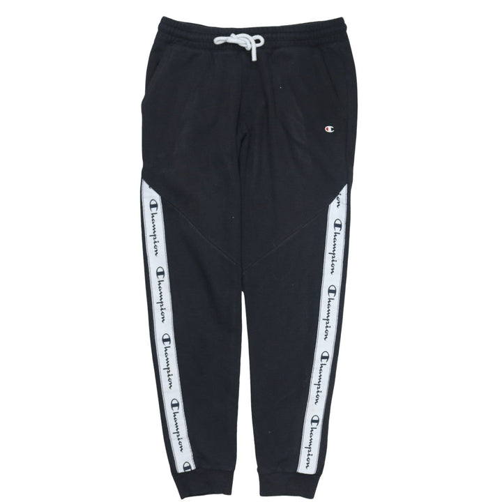 Champion Men's Black Medium Jogger Trousers with Logo Tape
