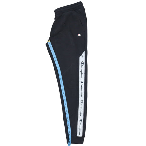 Champion Men's Black Medium Jogger Trousers with Logo Tape