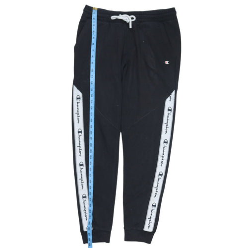 Champion Men's Black Medium Jogger Trousers with Logo Tape