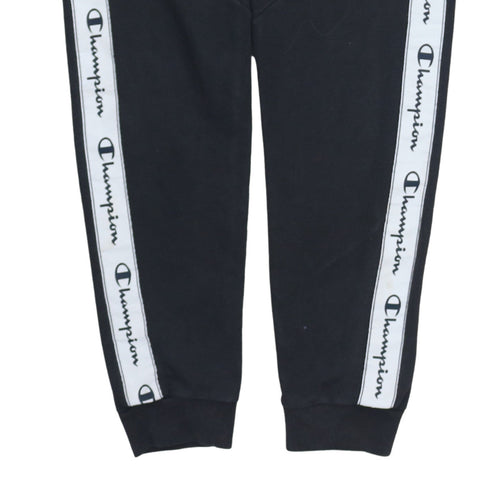 Champion Men's Black Medium Jogger Trousers with Logo Tape