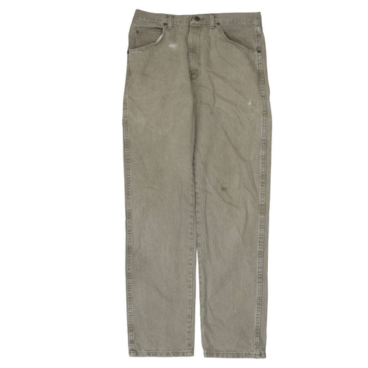 Wrangler Men's Beige Regular Fit Cotton Straight Jeans 34x32