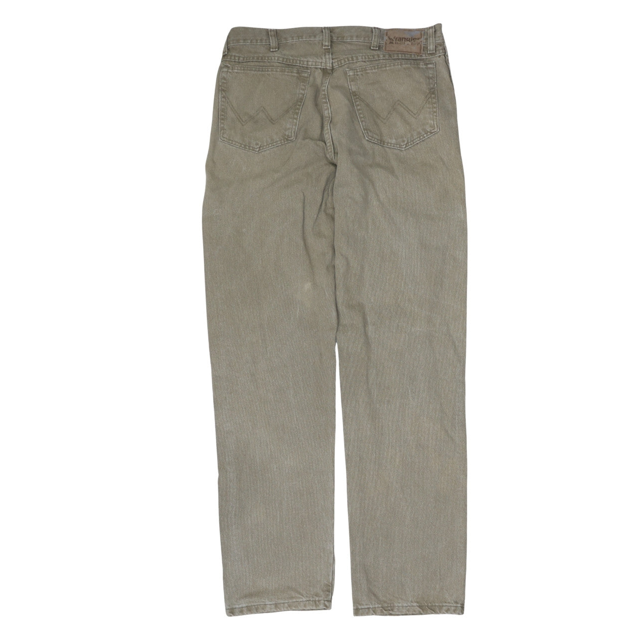 Wrangler Men's Beige Regular Fit Cotton Straight Jeans 34x32