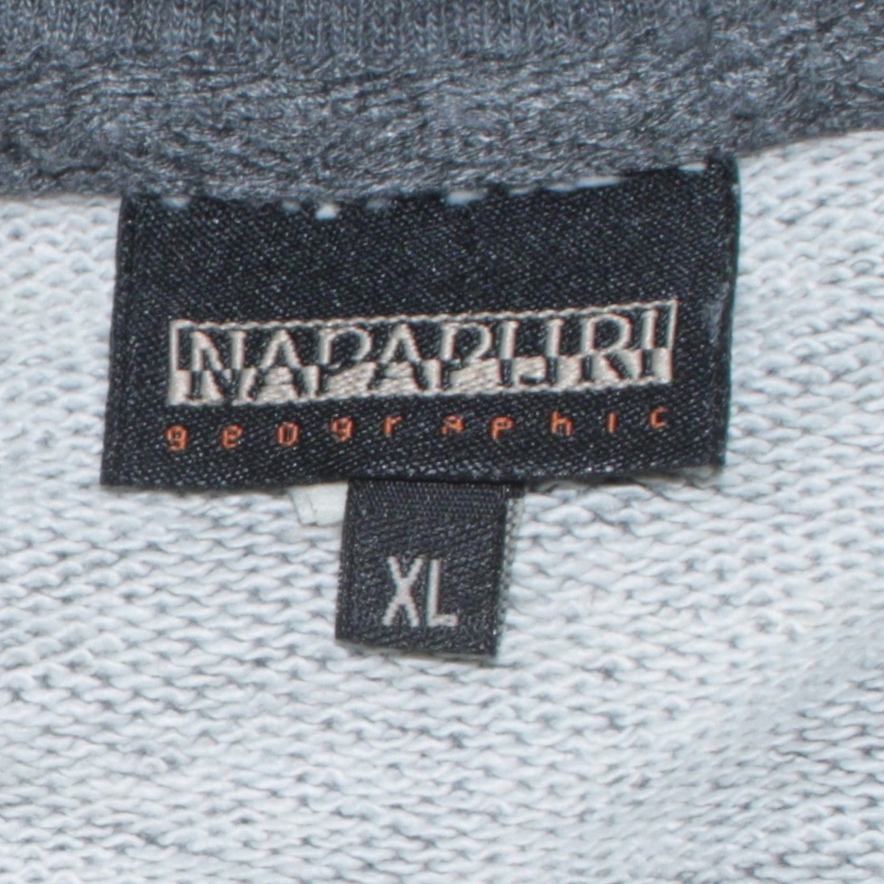 Napapijri Men's Grey XL Track Jacket Full Zip Cotton Blend