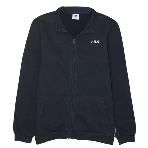 Fila Boys Black Full Zip Track Jacket XL 14-15 Years Cotton Blend