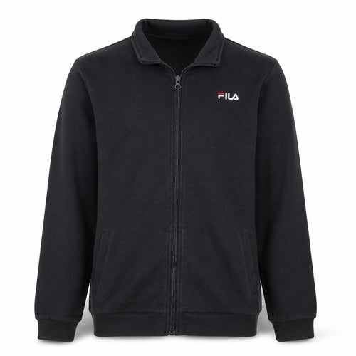 Fila Boys Black Full Zip Track Jacket XL 14-15 Years Cotton Blend