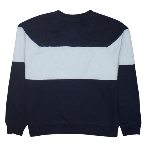 GAP Women Navy Blue Colourblock Cotton Sweatshirt M