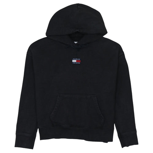 Tommy Jeans Women's Black Cotton Pullover Hoodie Size M