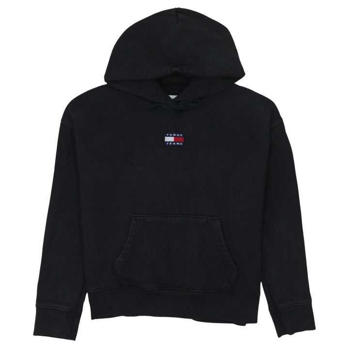 Tommy Jeans Women's Black Cotton Pullover Hoodie Size M