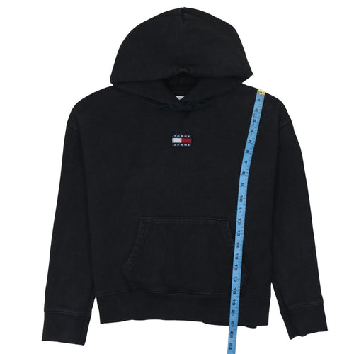 Tommy Jeans Women's Black Cotton Pullover Hoodie Size M