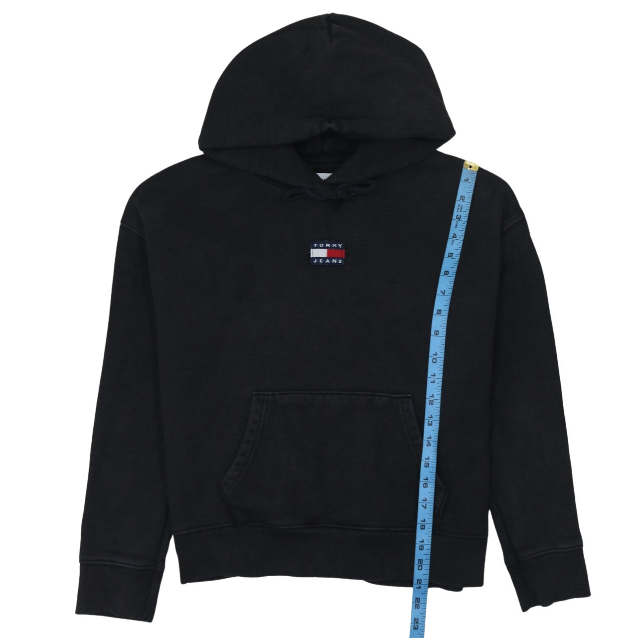 Tommy Jeans Women's Black Cotton Pullover Hoodie Size M
