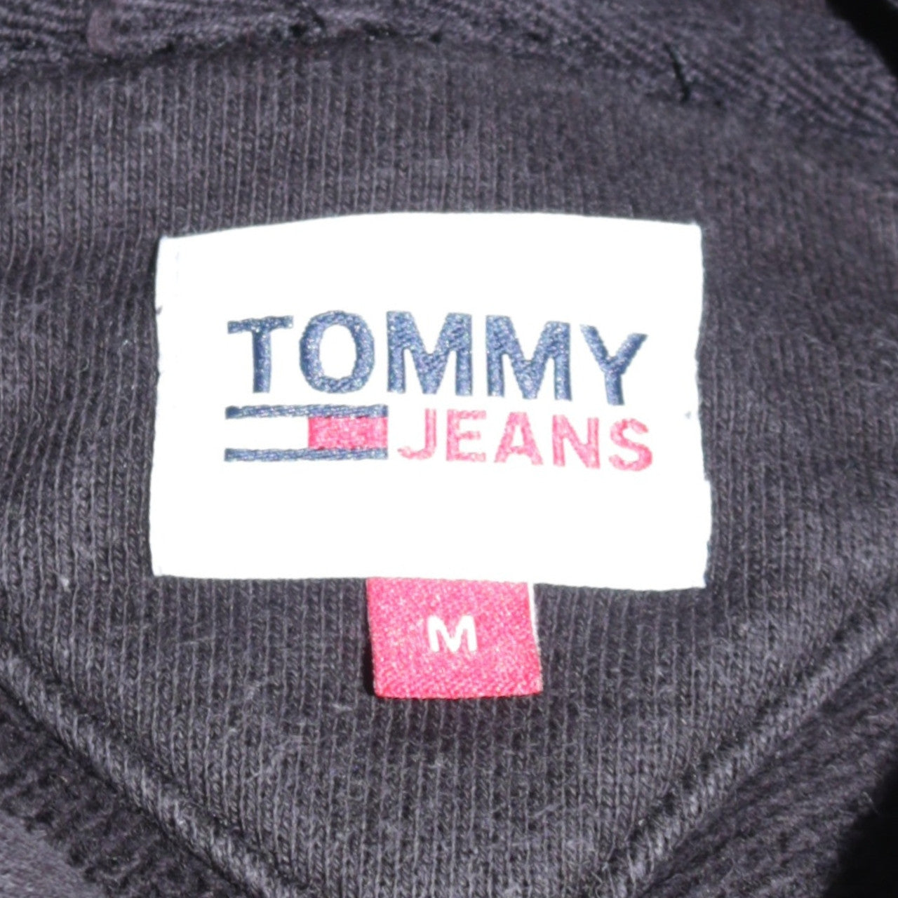Tommy Jeans Women's Black Cotton Pullover Hoodie Size M