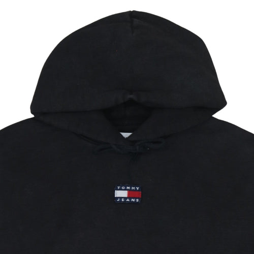 Tommy Jeans Women's Black Cotton Pullover Hoodie Size M