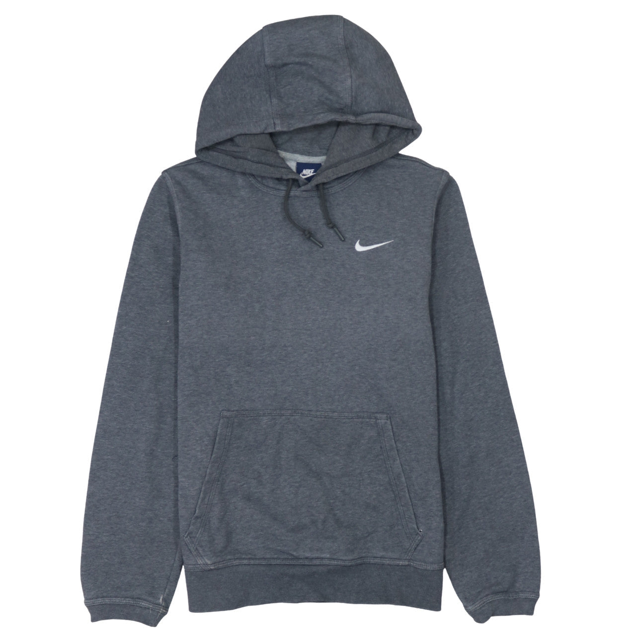 Nike Men’s Grey Pullover Hoodie Size S Logo Fleece Sweatshirt