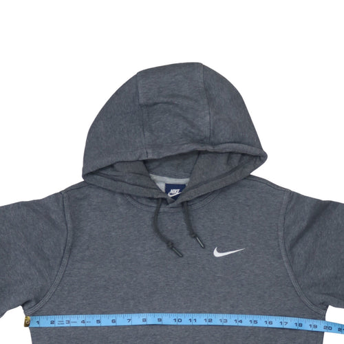 Nike Men’s Grey Pullover Hoodie Size S Logo Fleece Sweatshirt