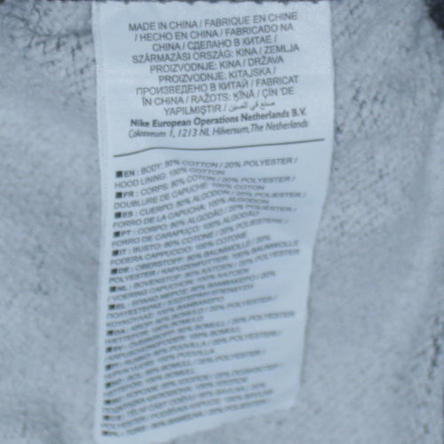 Nike Men’s Grey Pullover Hoodie Size S Logo Fleece Sweatshirt