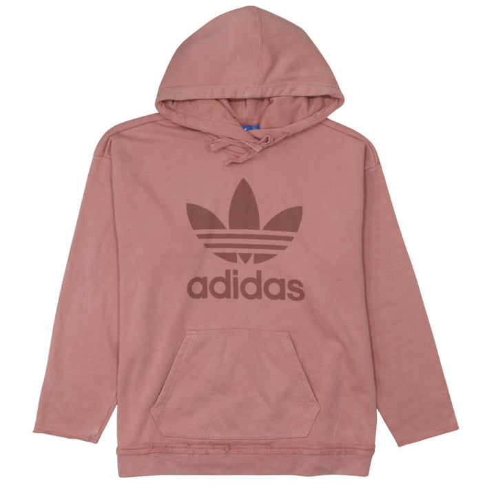 Adidas Women’s Pink Pullover Hoodie Size 10 Logo Print Casual