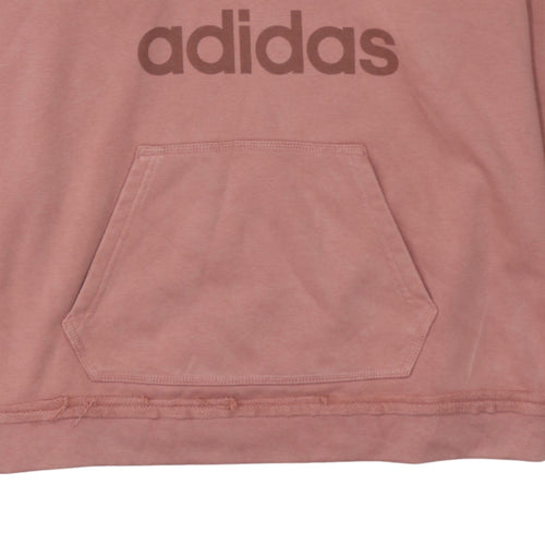 Adidas Women’s Pink Pullover Hoodie Size 10 Logo Print Casual