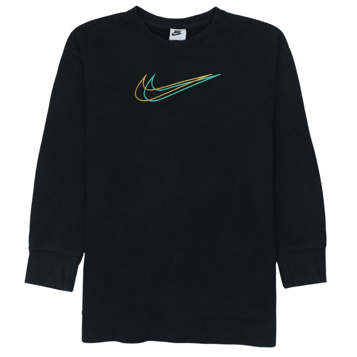 Nike Boys Black Crew Neck Pullover Sweatshirt Size L 146-156cm Graphic Print
