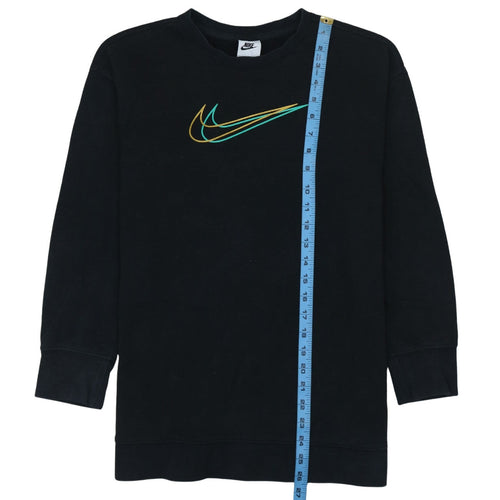 Nike Boys Black Crew Neck Pullover Sweatshirt Size L 146-156cm Graphic Print