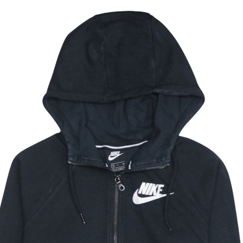 Nike Men's Black Small Full Zip Hoodie Sweatshirt with Logo