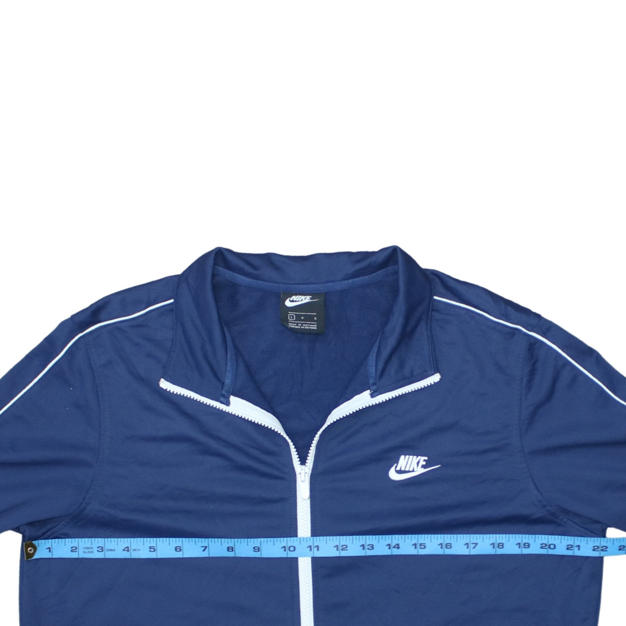 Nike Men's Blue Full Zip Sports Jacket Size L Polyester
