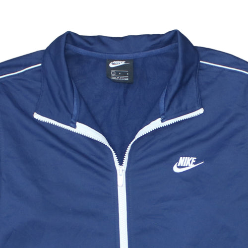 Nike Men's Blue Full Zip Sports Jacket Size L Polyester