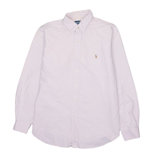 Ralph Lauren Men's Pink Check Classic Fit Cotton Button-Down Shirt Size 16
