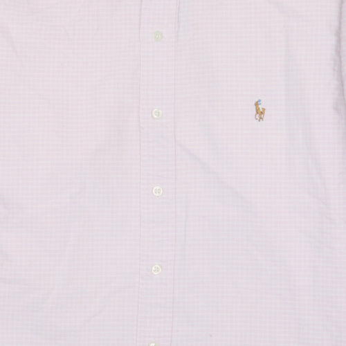 Ralph Lauren Men's Pink Check Classic Fit Cotton Button-Down Shirt Size 16