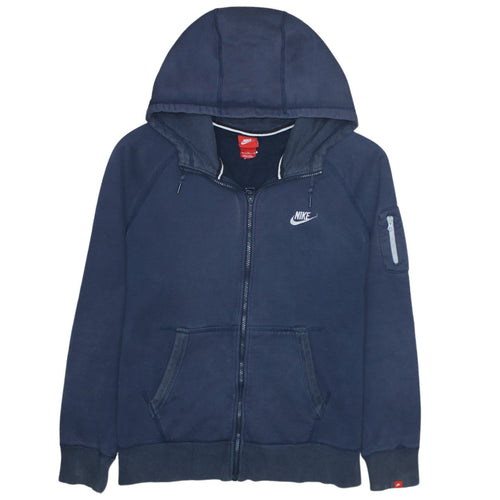Nike Men's Blue XL Full Zip Hoodie with Pockets