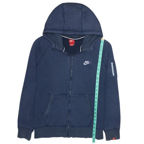 Nike Men's Blue XL Full Zip Hoodie with Pockets