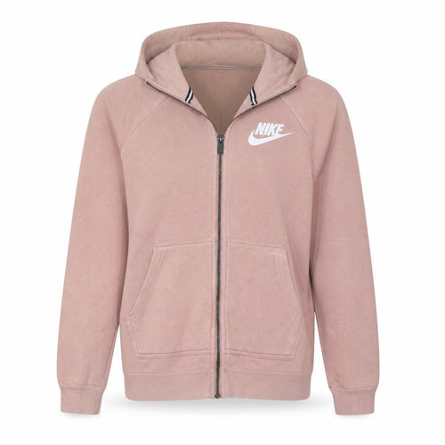 Nike Womens Pink Full Zip Hoodie Small Cotton Blend Sweatshirt