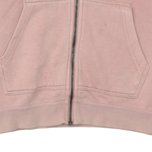 Nike Womens Pink Full Zip Hoodie Small Cotton Blend Sweatshirt