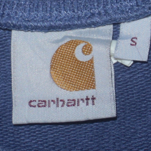Carhartt Men's Blue Logo Crew Neck Sweatshirt Size S