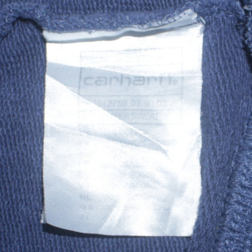 Carhartt Men's Blue Logo Crew Neck Sweatshirt Size S