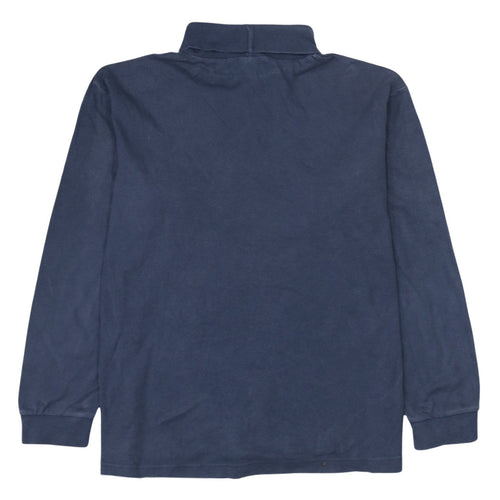 Fila Men's Blue Cotton Mock Neck Pullover Sweatshirt XL
