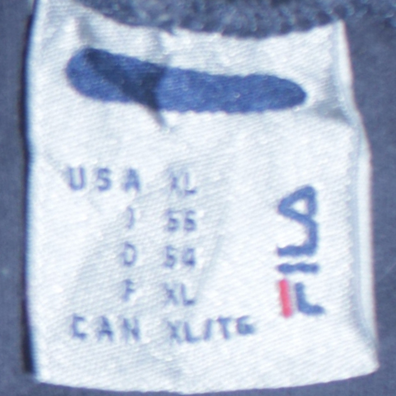 Fila Men's Blue Cotton Mock Neck Pullover Sweatshirt XL